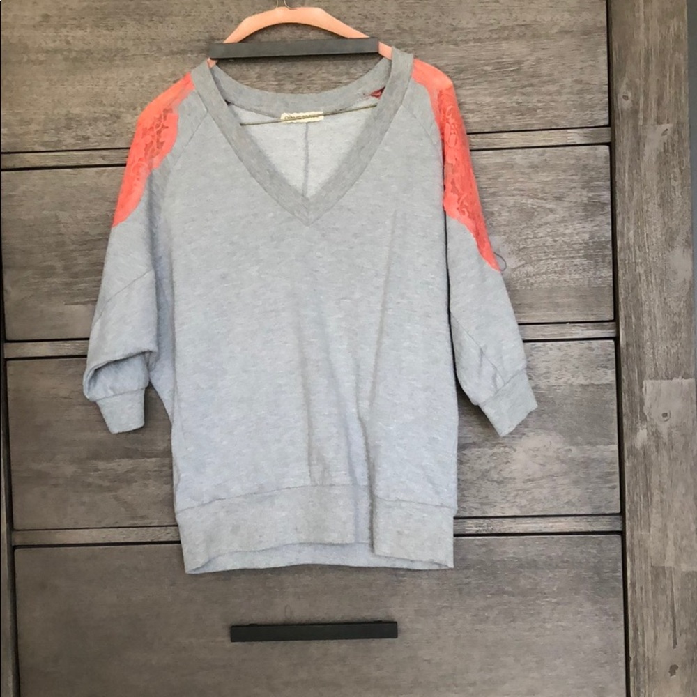 Grey and Pink sweatshirt